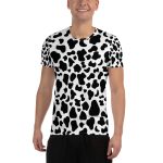 Cow Print Men's Athletic T-Shirt